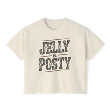 Jelly Posty Boxy Comfort Colors Cropped Tee - Sunlit Funlit | Graphic Tees for Country Concert Addicts